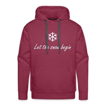 Let the snow begin Hoodie - Bordeaux