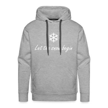 Let the snow begin Hoodie - Grau meliert