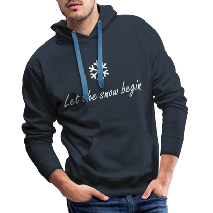 Let the snow begin Hoodie - Navy