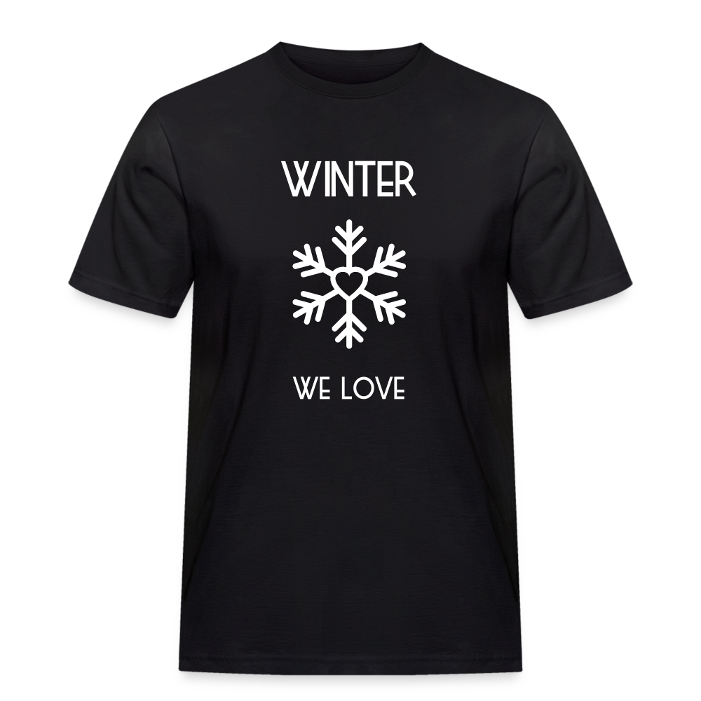 Winter we love T-Shirt - Schwarz