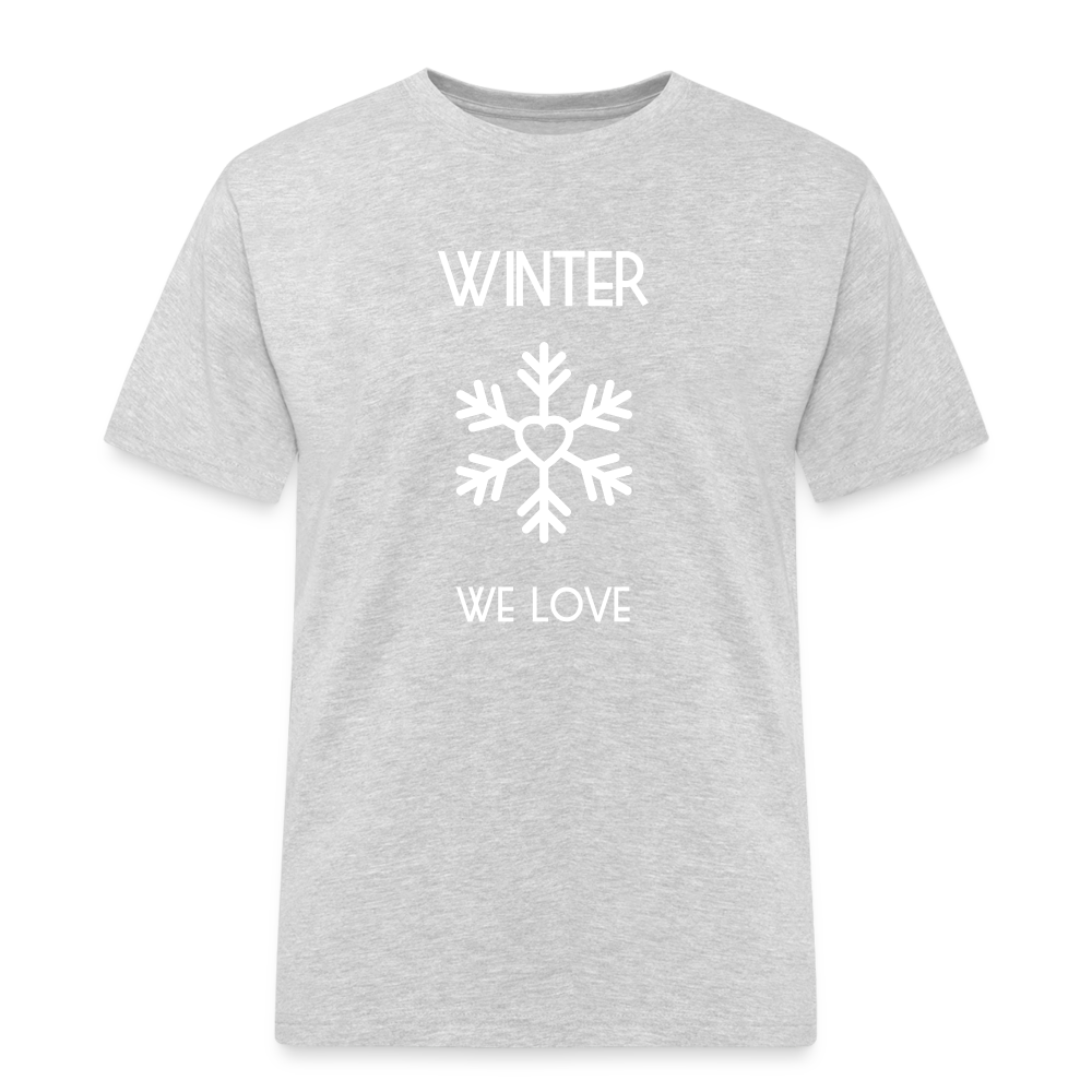 Winter we love T-Shirt - Grau meliert