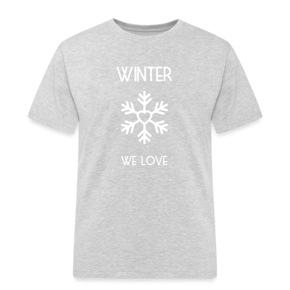 Winter we love T-Shirt - Grau meliert