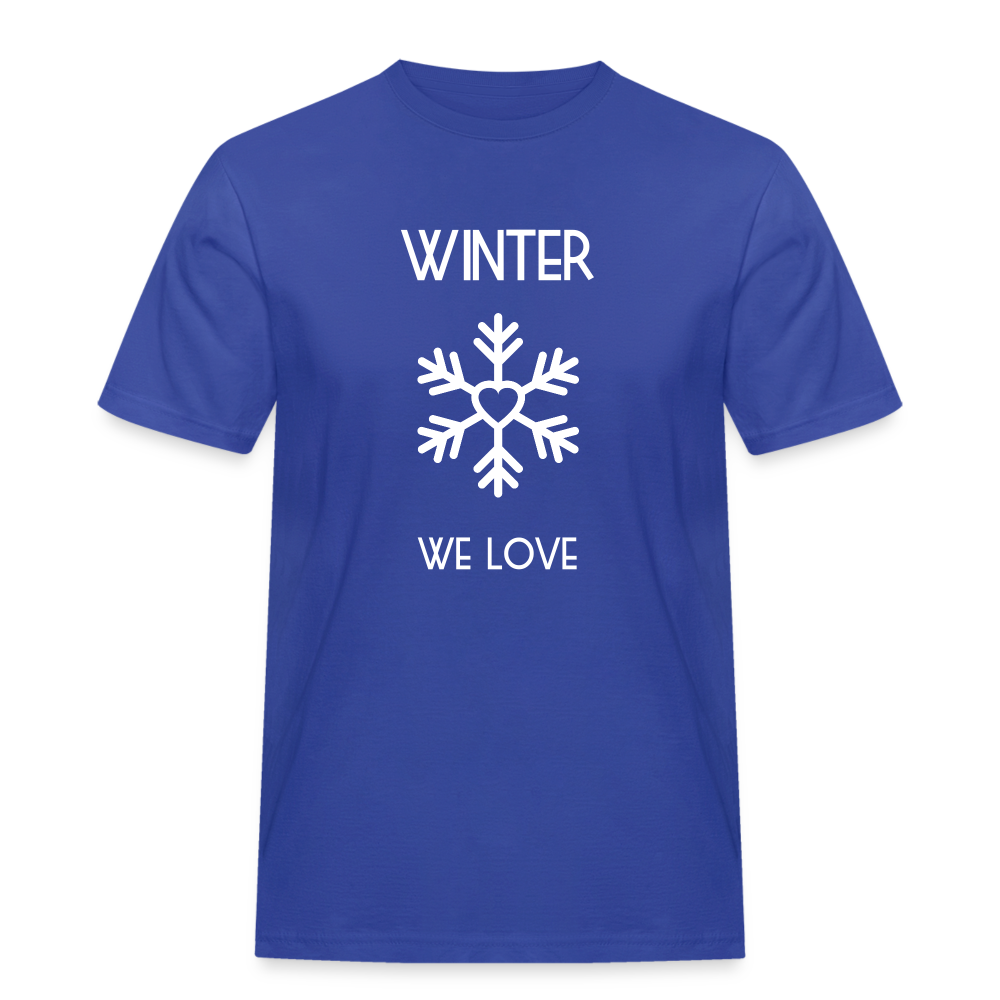 Winter we love T-Shirt - Royalblau