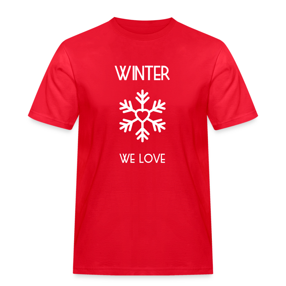Winter we love T-Shirt - Rot