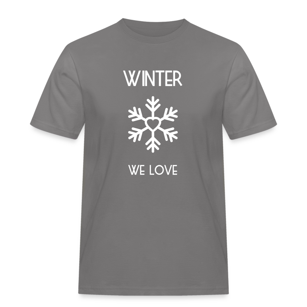 Winter we love T-Shirt - Grau