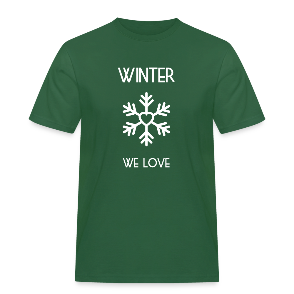Winter we love T-Shirt - Flaschengrün