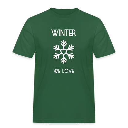 Winter we love T-Shirt - Flaschengrün