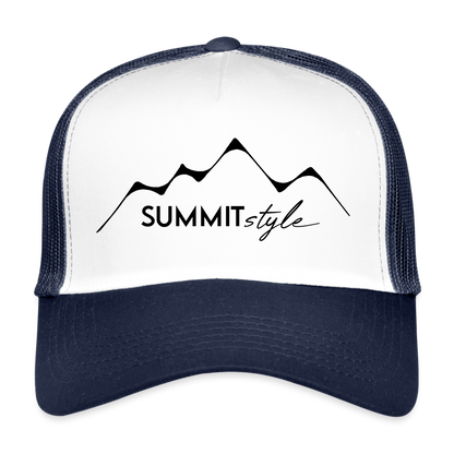 Summit Style Trucker Cap - Weiß/Navy