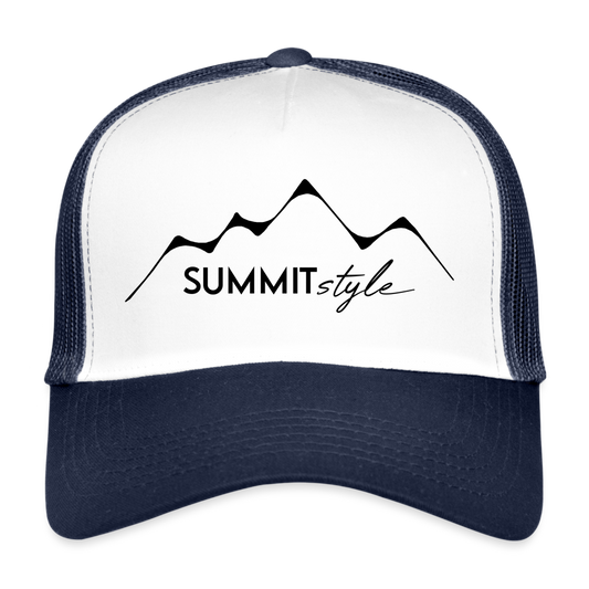 Summit Style Trucker Cap - Weiß/Navy