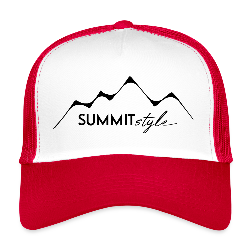 Summit Style Trucker Cap - Weiß/Rot