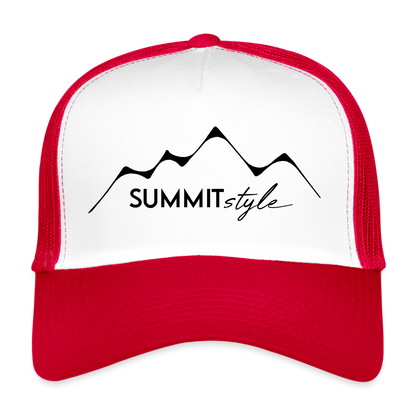 Summit Style Trucker Cap - Weiß/Rot